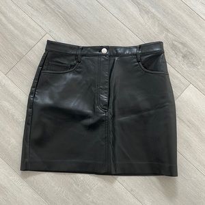 Wilfred faux leather skirt